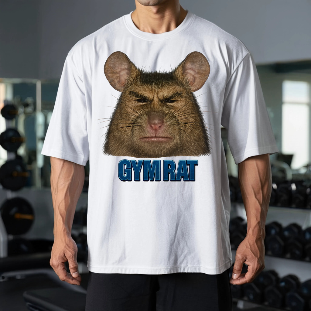 Camiseta de academia gymrat chad treino meme engraçado funny presente aesthetic unissex plus size