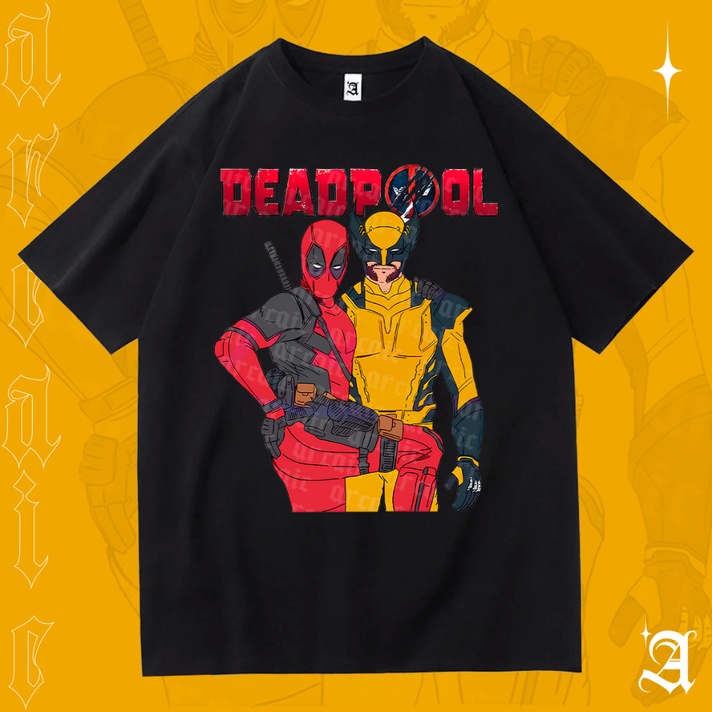 Camisa Básica Camiseta Deadpool e Wolverine Meme Funny Abraço - Arcaic