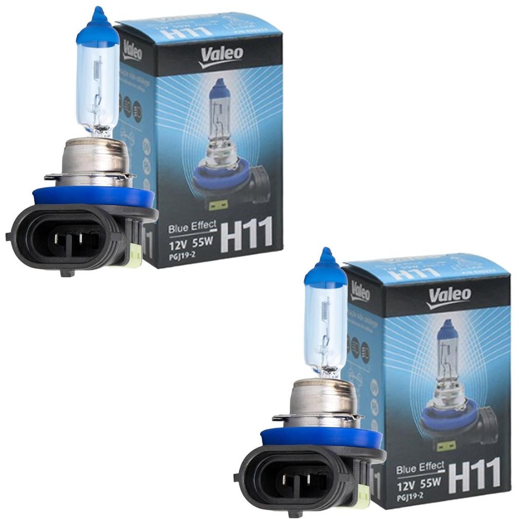 Par Lâmpada H11 Blue Effect 12V 55W Halógenas Valeo