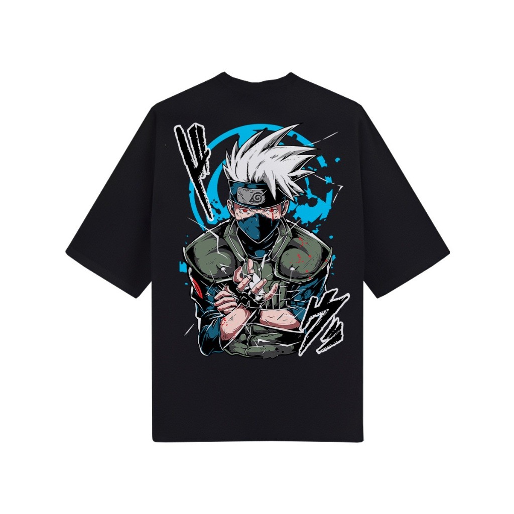 Camiseta Camisa  Oversized Anime Kakashi Hatake Chidori Estilo Geek Envio Imediato OVER-28