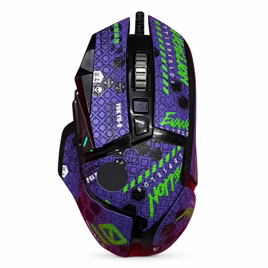 Adesivo para Mouse Logitech G502 Roxo/Verde