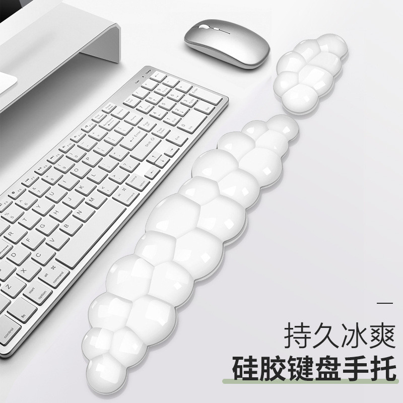 WZZZTY Silicone Cool Wrist Mouse Pad Engrossado Antiderrapante Teclado Descanso de Mão Descanso de Pulso Mouse Pad de Es