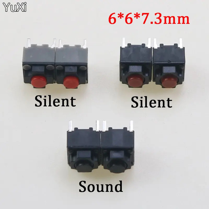 10 Peças de Micro Interruptor Kailh Quadrado 6*6*7.3mm para Mouse, Interruptor Mudo que Pode Substituir um Mi