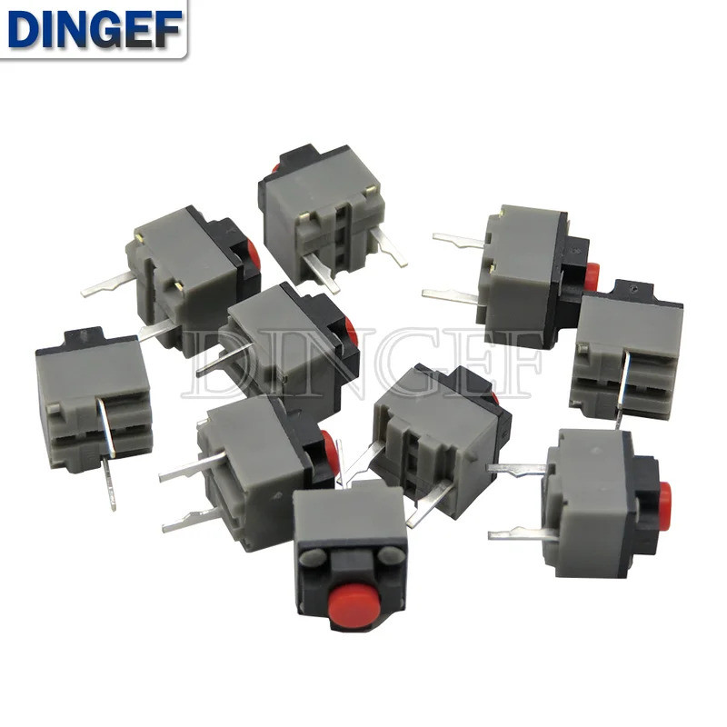 10 Peças Botão Kailh 6*6*7.3, Interruptor para Mouse Sem Fio e Mouse Com Fio, Micro Interruptor 6X