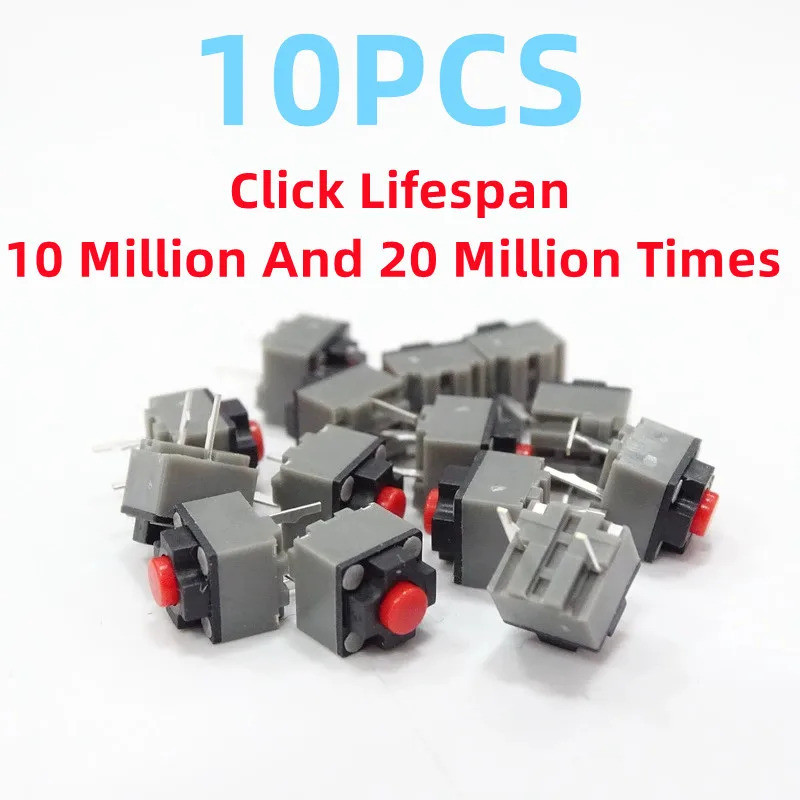 Novo Kailh 10PCS 6*6*7.3 Interruptor Micro Quadrado para Mouse
