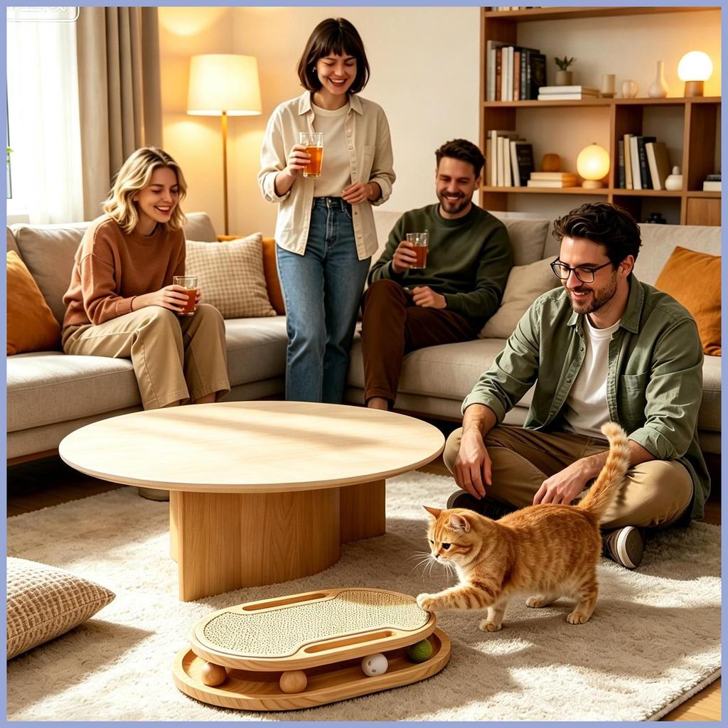Gato Scratch Ball Pista Sisal Coçar Gatinho Brinquedo Interativo Para Animais De Estimação Pais Formadores Animal Mueady