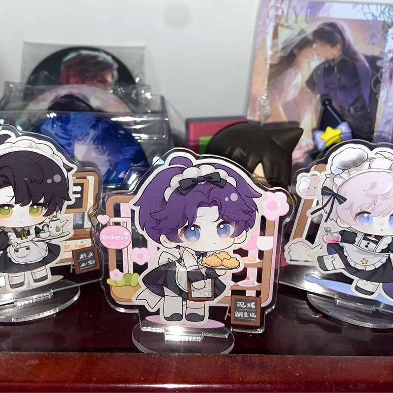 Cute cartoon game《Love and Deep Space》Desktop model character：Zevier、Zain、Raphael、Lalayo、Shen Xinghui、Li Qiyu Acrylic st