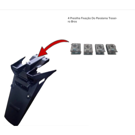 Presilha Fixaçao do Paralama Traseiro Honda Bros 125-150 2003 a 2008
