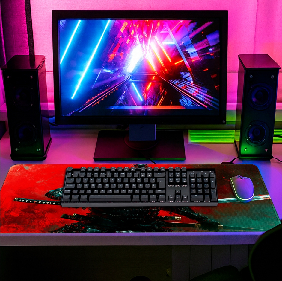 MousePad Gamer Antiderrapante Samurai Speed Estampado Tamanhos Variados Para Desktop