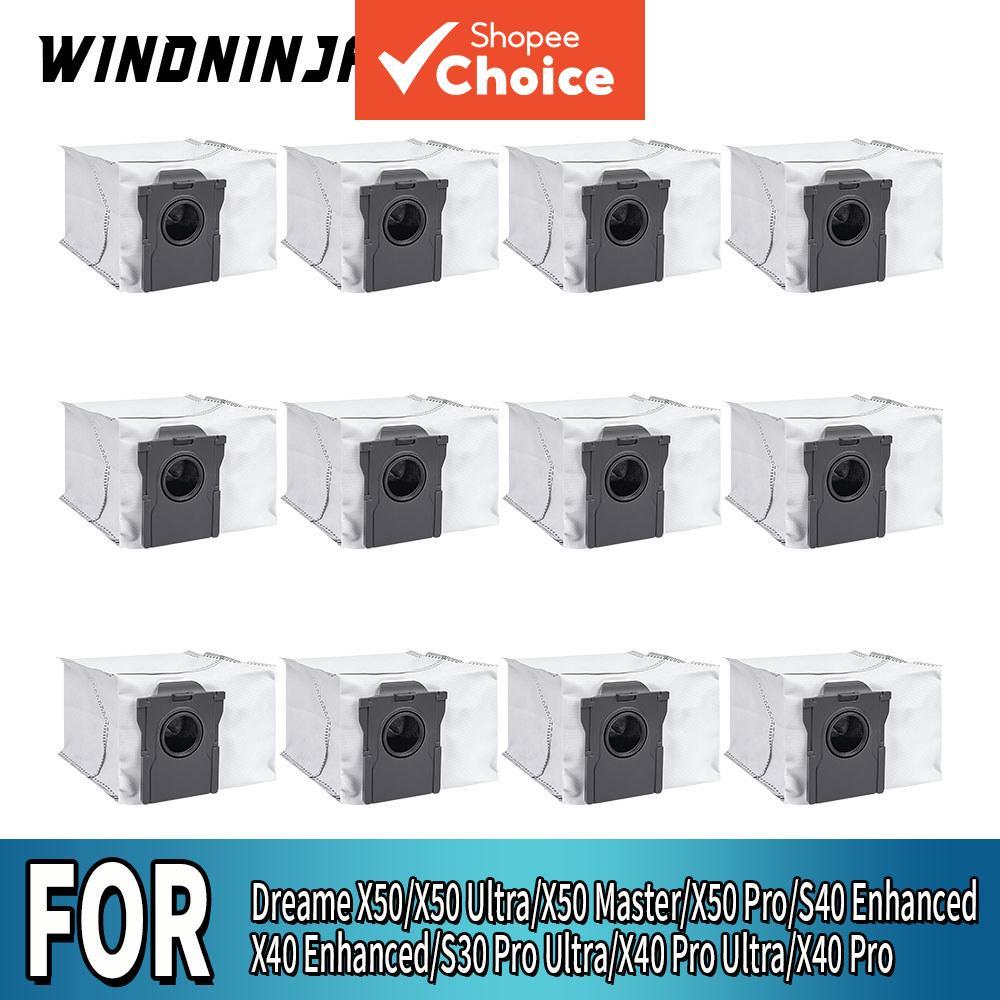 Sacos de pó para os modelos Dreame X50/X50 Pro/X50 Ultra/X50 Master/X40 Pro/X40 Pro Ultra/X40 Enhanced/S30 Pro Ultra,