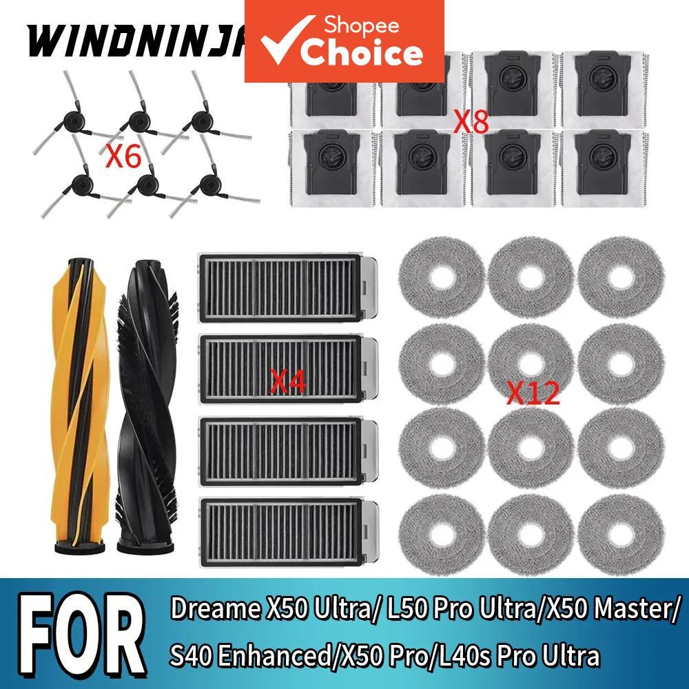 Para Dreame X50 Ultra/L50 Pro Ultra/X50 Master/S40 Enhanced/X50 Pro/L40s Pro Ultra Filtro HEPA 99,7% Escova principal