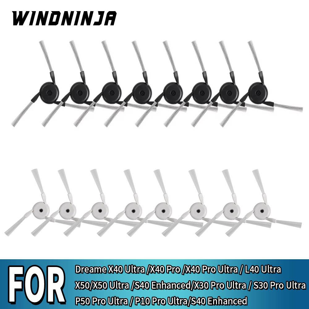 Escova lateral para aspirador robô Dreame X40 Ultra/X40 Pro/X50/X50 Ultra/S40 Enhanced/X40 Ultra/L40 Ultra/X30 Pro Ultra