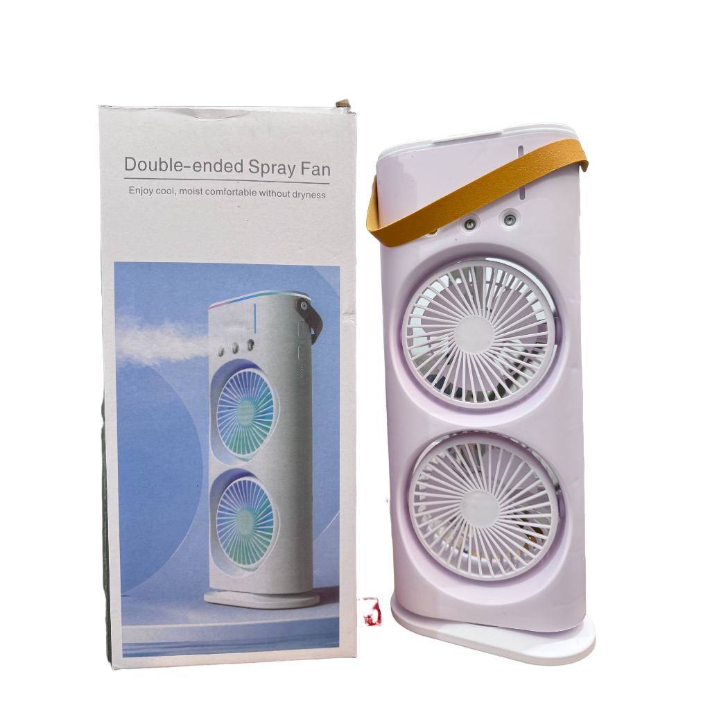 Climatizador Portátil - Ventilador Duplo, Umidificador e Luz RGB