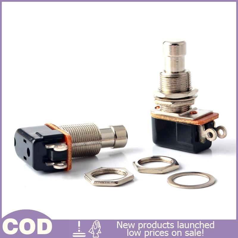 Fy > Momentary SPST Soft Touch Botão Stomp Pedal Switch Interruptor De Guitarra Elétrica OFF-ON