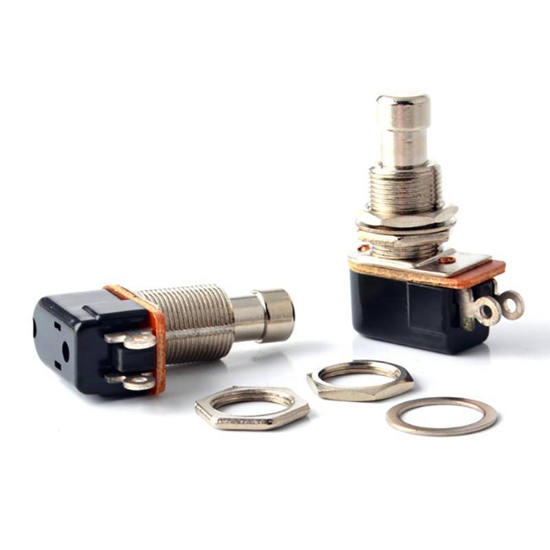 BRKC Momentary SPST Soft Touch Botão Stomp Pedal Switch Interruptor De Guitarra Elétrica OFF-ON