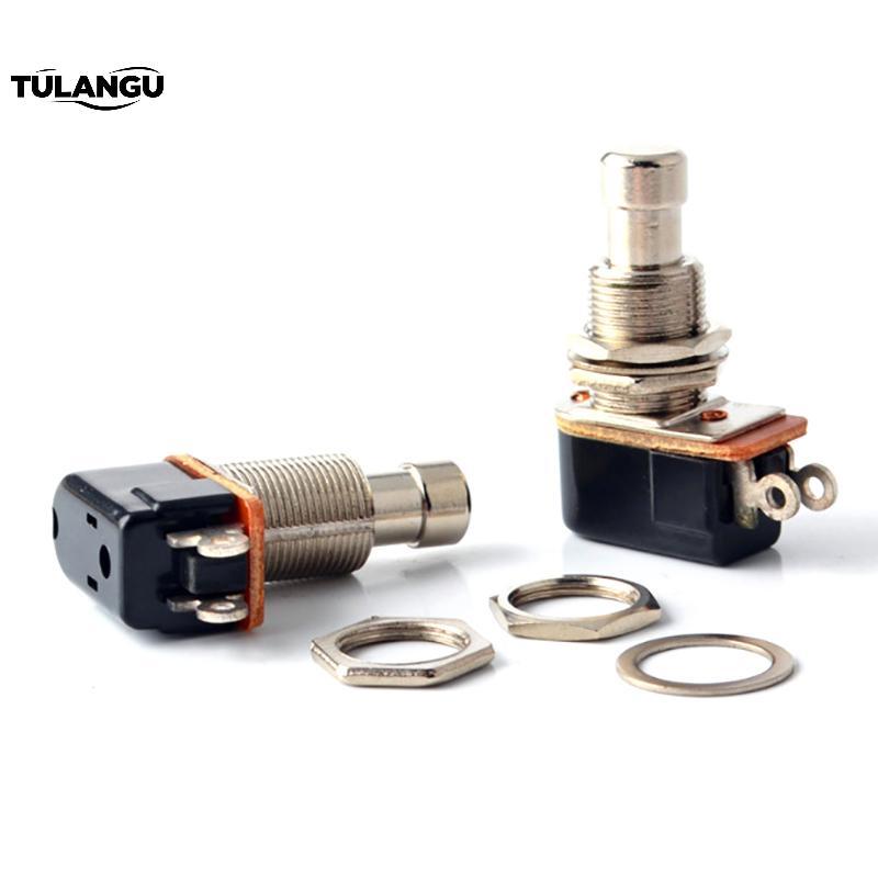 TULANGU Momentary SPST Soft Touch Botão Stomp Pedal Switch Interruptor De Guitarra Elétrica OFF-ON BR