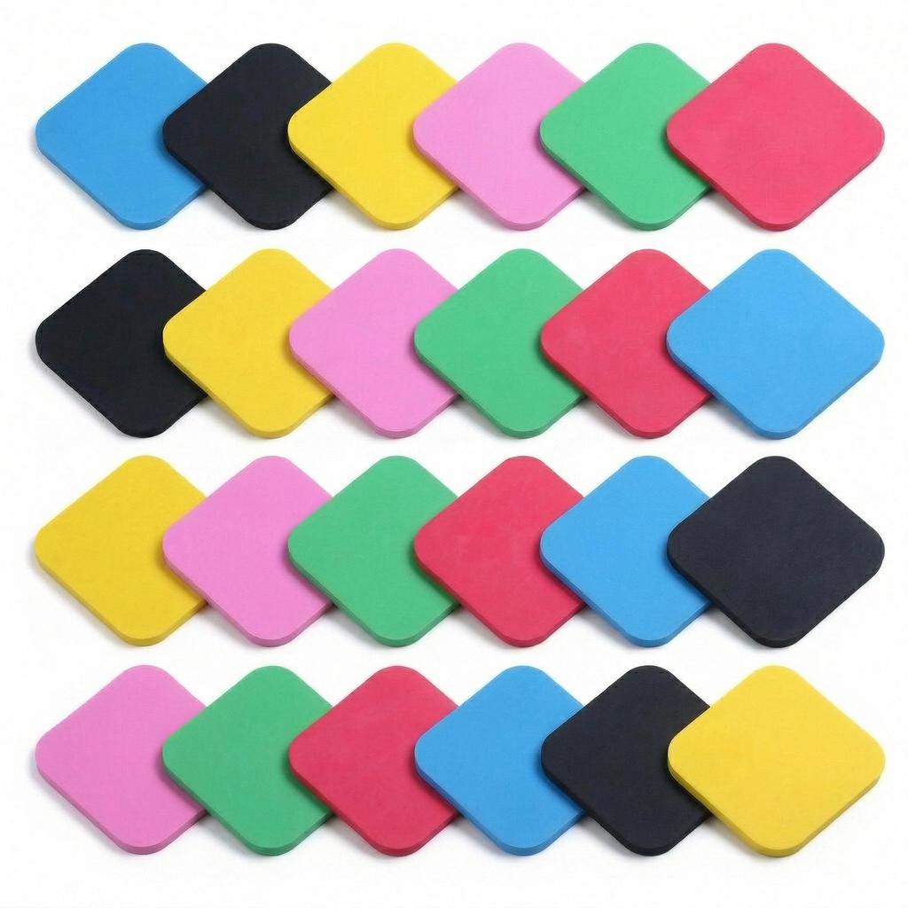 Mouse Pad Office de EVA - Quadrado - 20cm x 20cm - Kit com 24