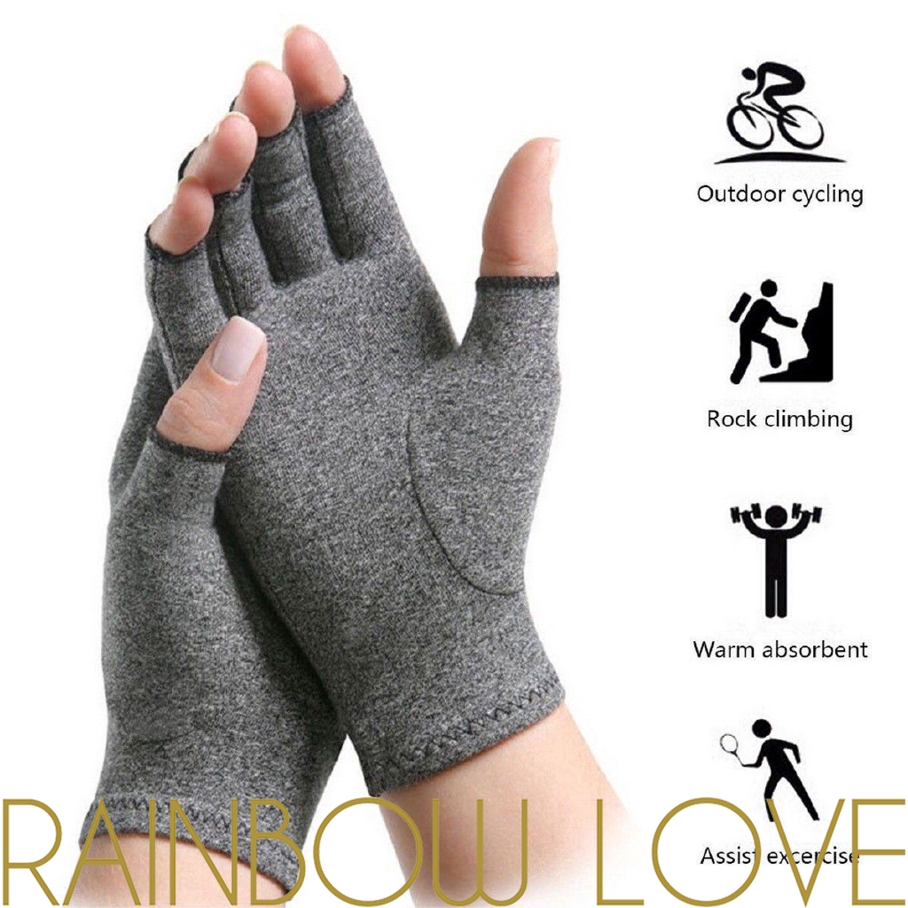 Arthritis Compression Glove/Rheumatoid Osteoarthritis Open Finger Thumb Gloves/Joint Pain Relief Wrist Support Gloves