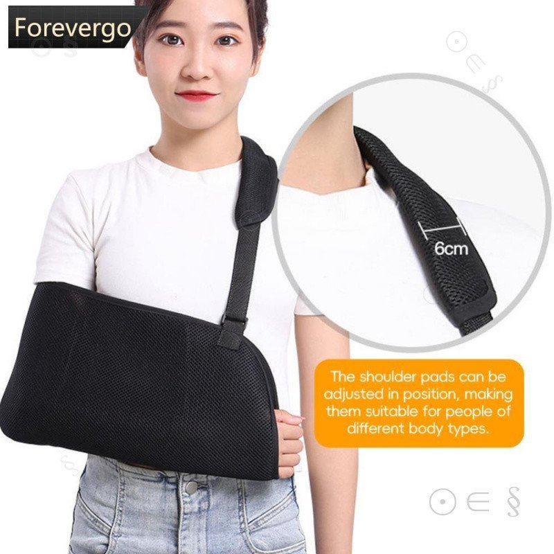 FOREVERGO Breathable Forearm Sling for Fracture Adjustable Shoulder Arm Immobilizer Neck Shoulder Wrist Support Sports I