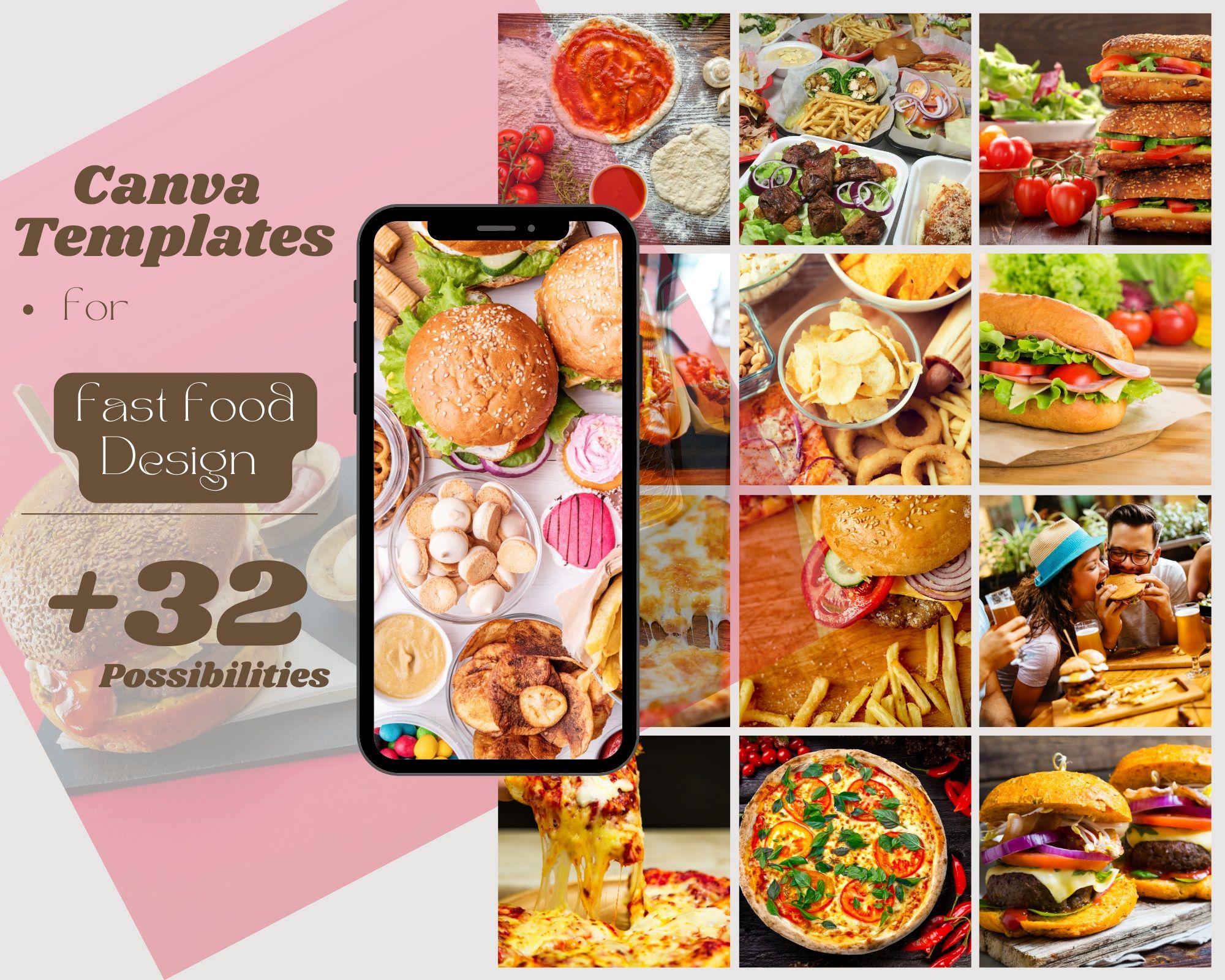 Canva Template fast food +32 possibilities