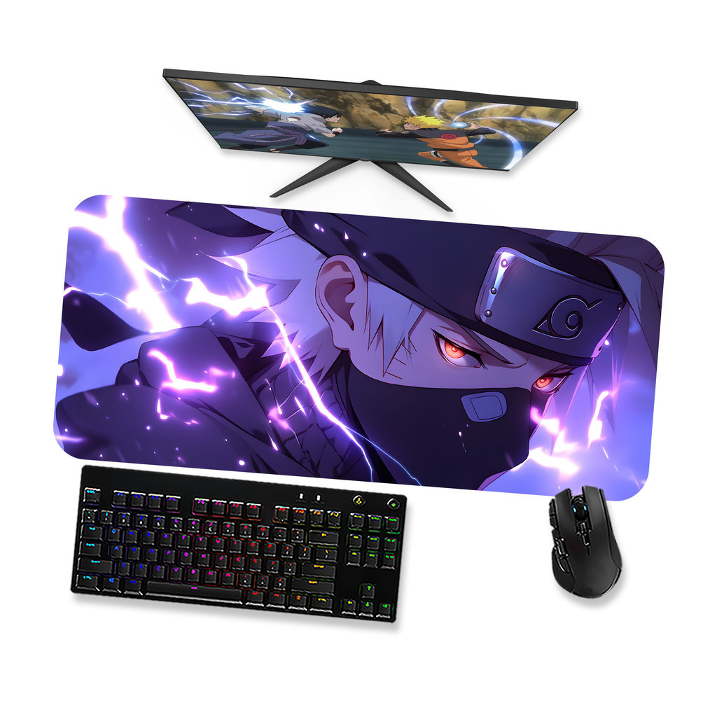 Mouse Pad Gamer - Naruto - Kakashi Hatake 3 - Mousepad Grande 90x40 80x40 60x40 70x30
