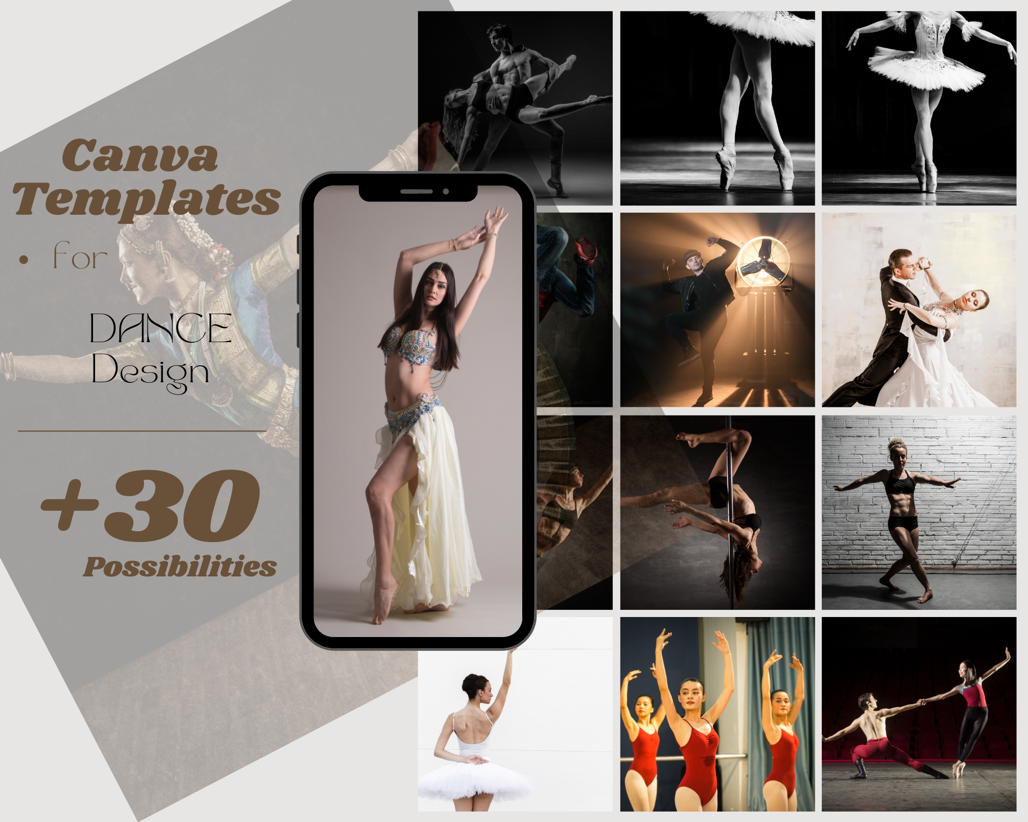 Canva Template dance design +30 possibilities