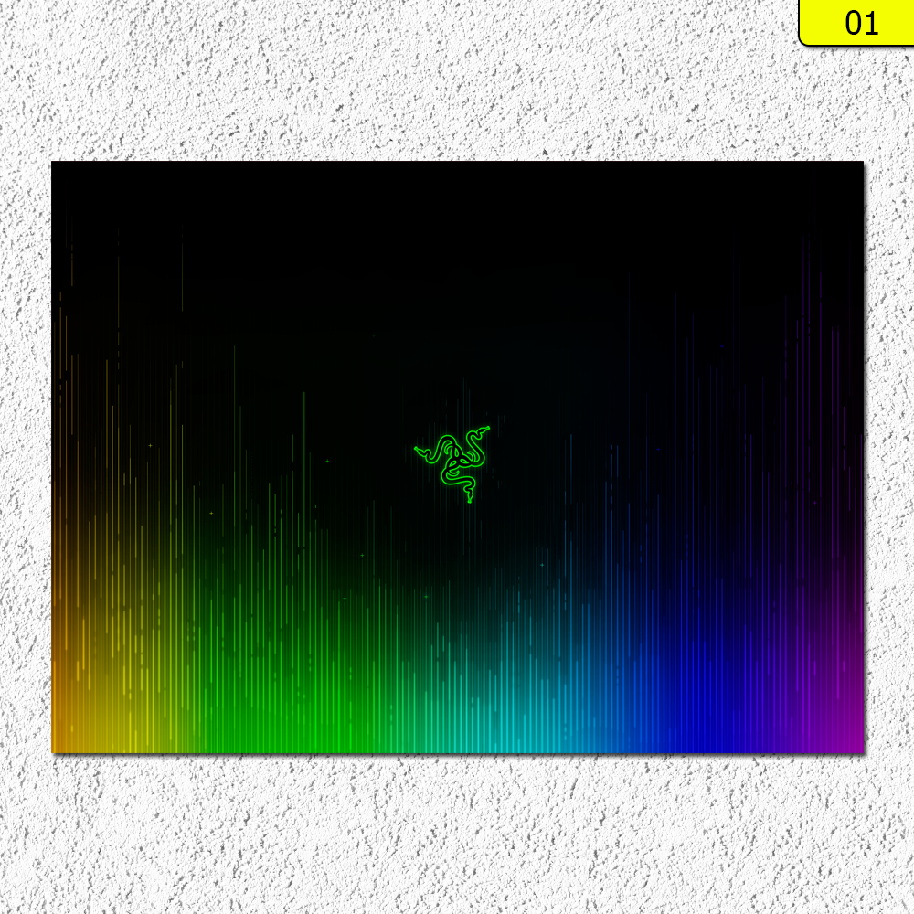 Placa Decorativa Quadro 20x28cm da Razer - Com Fita Dupla Face