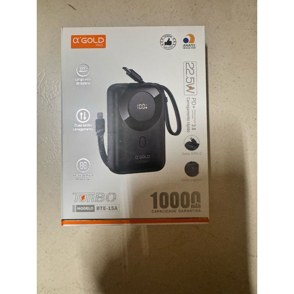 Carregador Power Bank Portátil De Bolso Rápido 10.000mah turbo PD22.5W BTE-15A