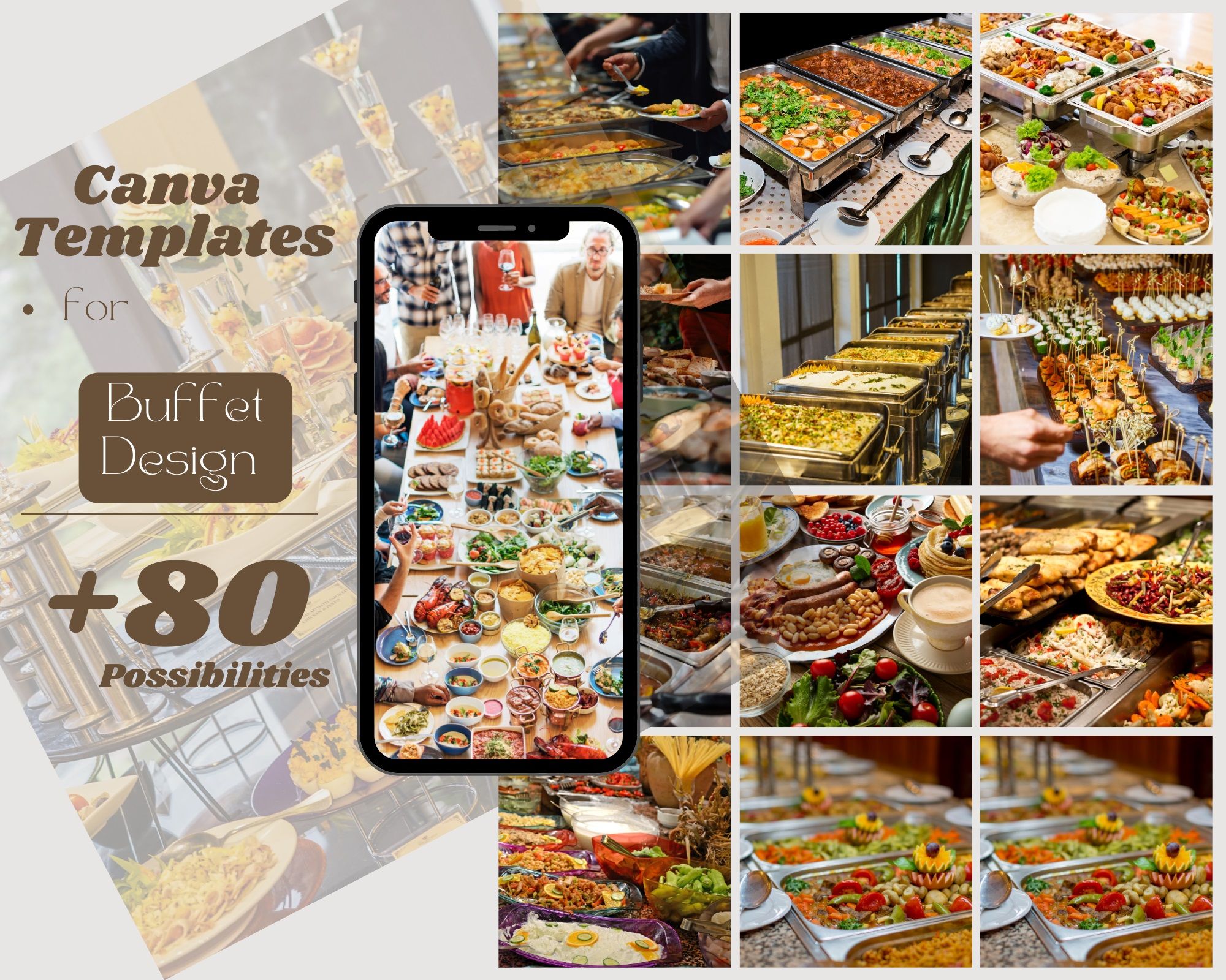 Canva Template buffet +80 possibilities