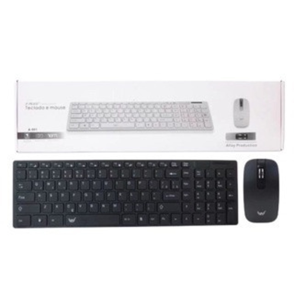 Kit Teclado E Mouse Sem Fio Wireless 2.4ghz 3200dpi Óptico