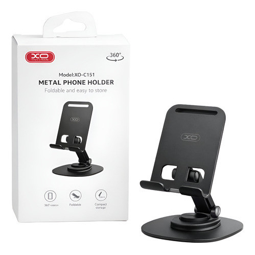 Suporte De Mesa Para Celular Metal 360° Dobrável
