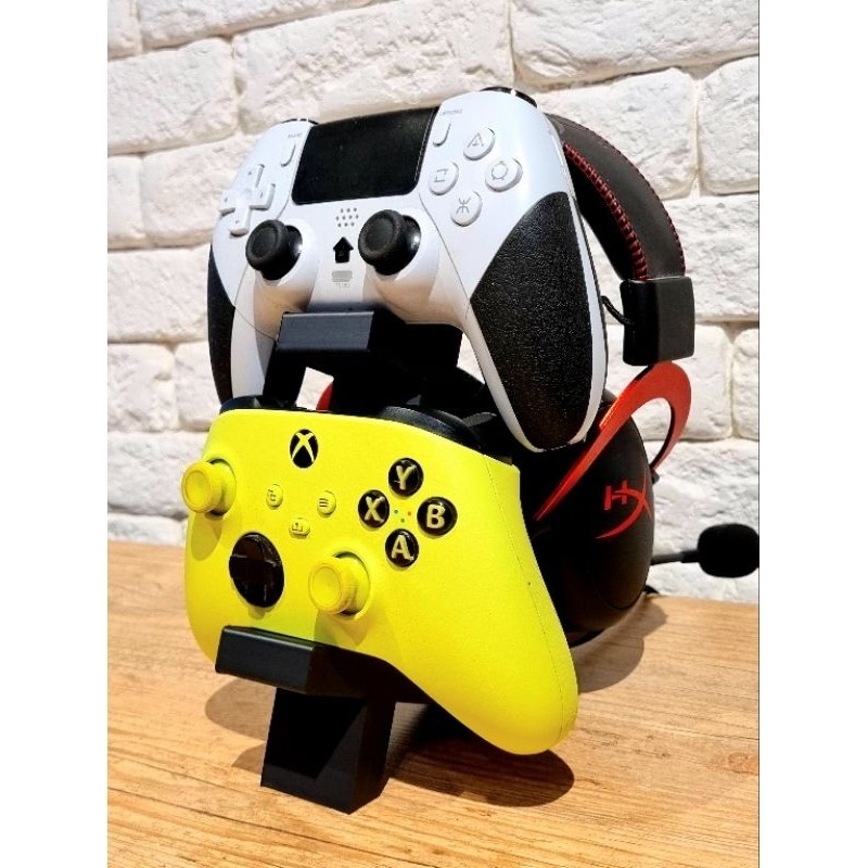 Suporte Gamer 3D para Controles e Headset – Organização e Estilo para Seu Setup