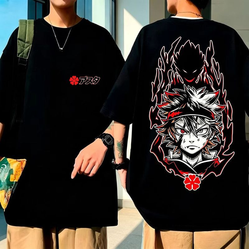 [Camiseta Premium em Algodão Puro]HYP Camiseta de anime Black Clover Asta para otaku Tamanhos grandes Envio rápido