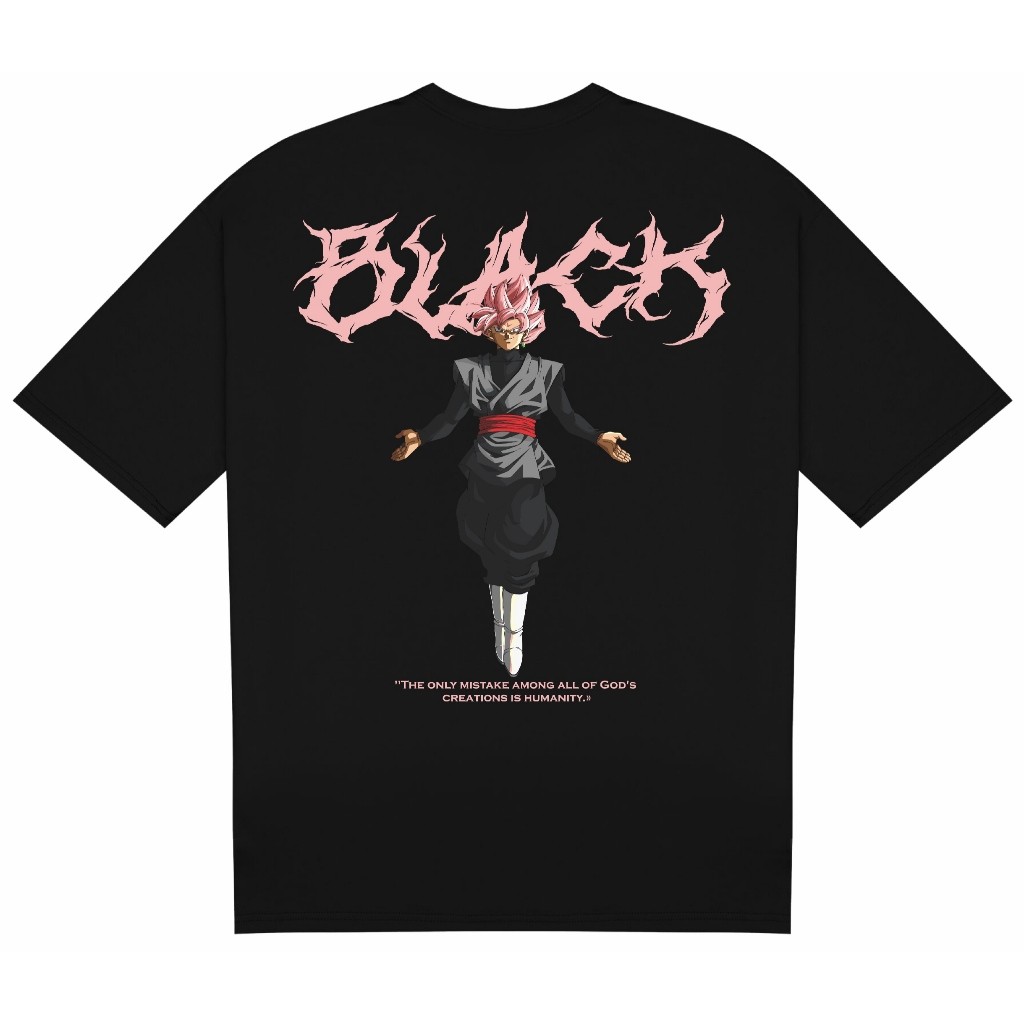 [Camiseta Premium em Algodão Puro]GXG Camiseta Oversized Dragonball Goku black anime alta qualidade treino