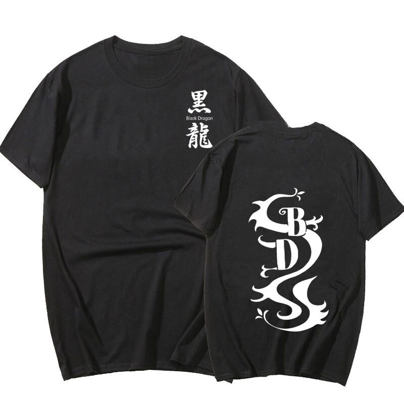[Camiseta Premium em Algodão Puro]GXG Camiseta Tokyo Revengers Black Dragon Série Anime Mangá