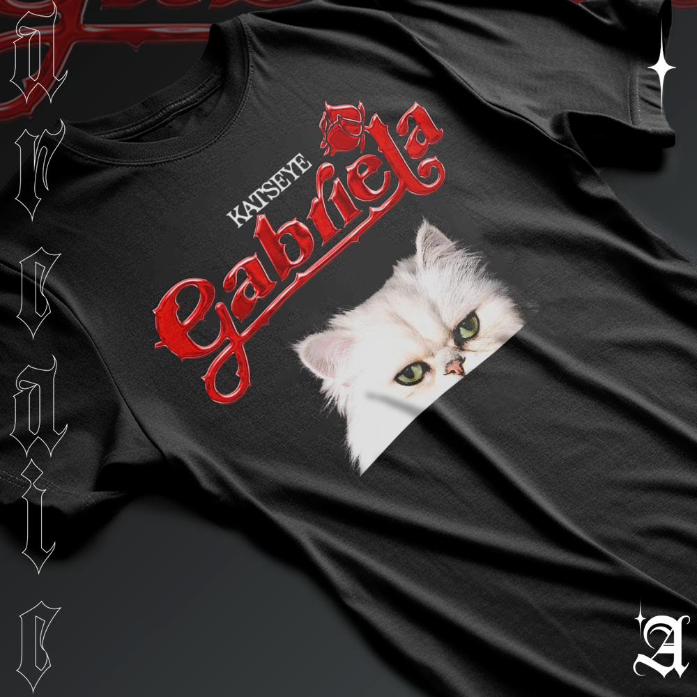 Camiseta Básica OU Oversized Algodão Estampada Gabriela Name Girl Group Y2k Cat Katseye World Tour Flower Eye Shows 2026