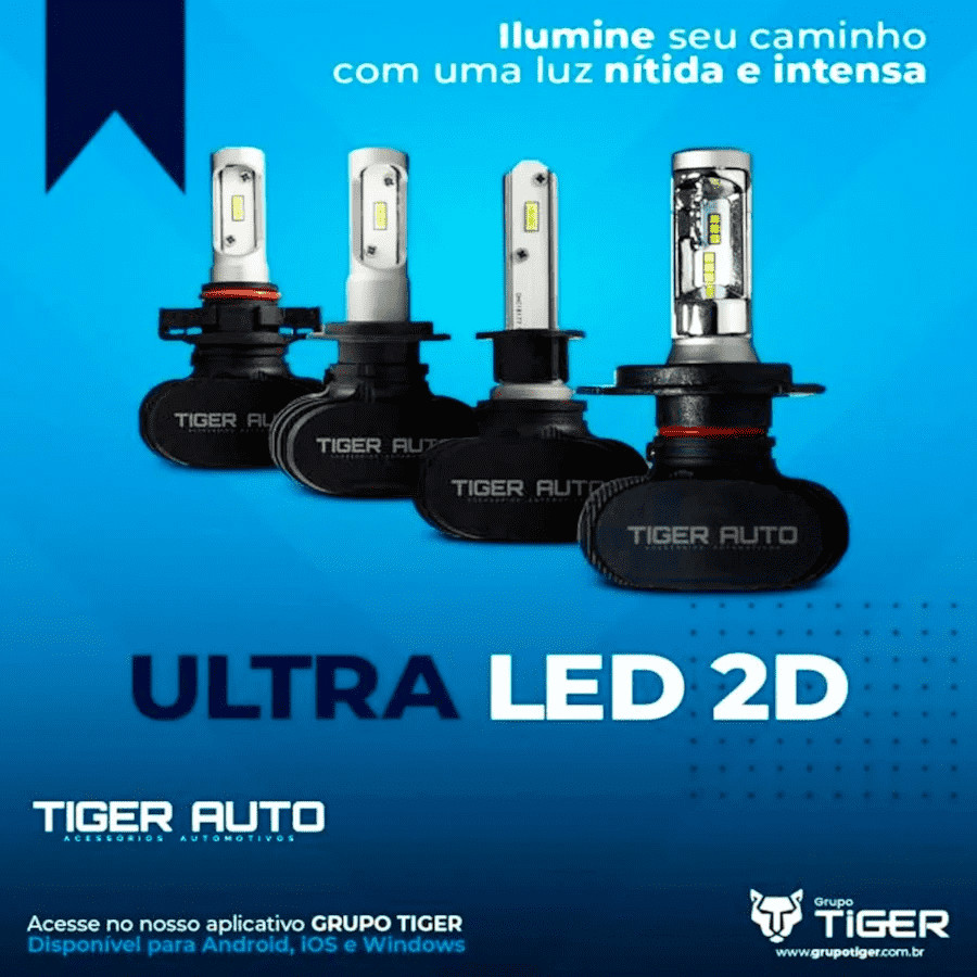KIT SUPER LED 2D H4 12/24V 6000K 2200 LUMENS (22W CADA POWER)
