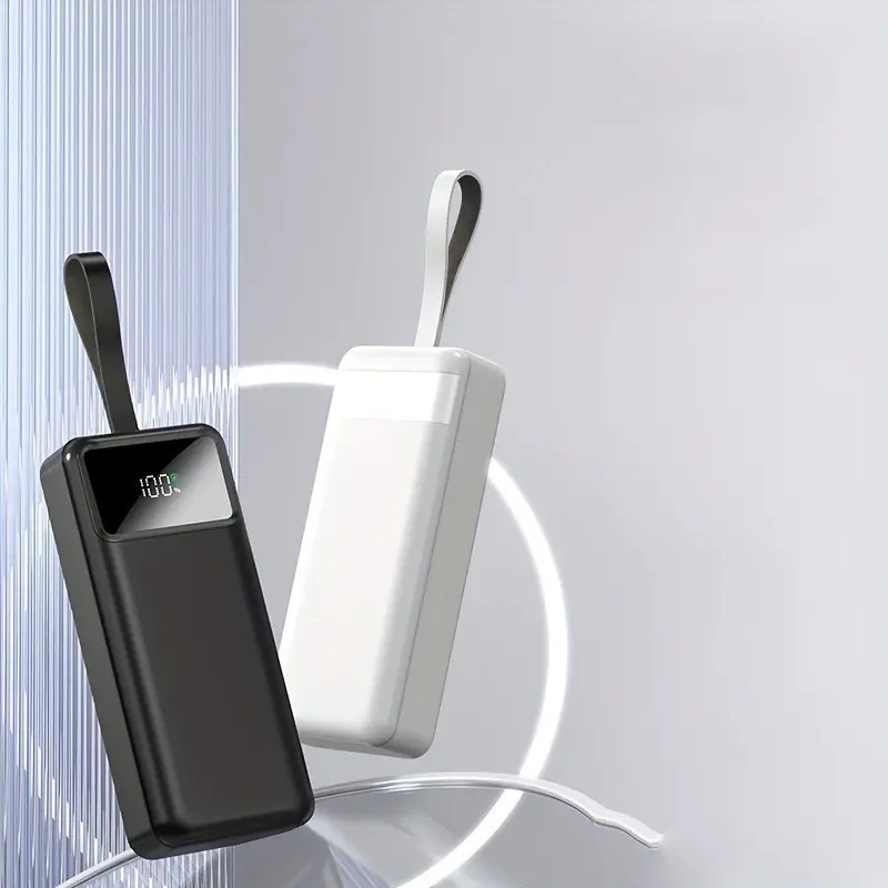 Power Bank 20000mAh Portátil Display Digital USB Carregador Rápido Universal Celular