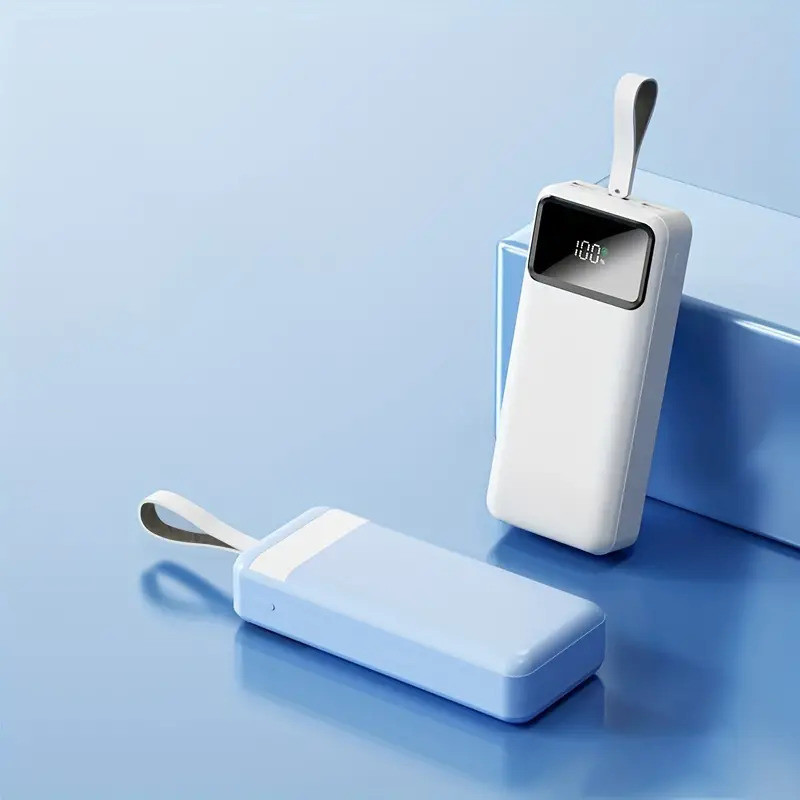 Power Bank 20000mAh Portátil Display Digital USB Carregador Rápido Universal Celular
