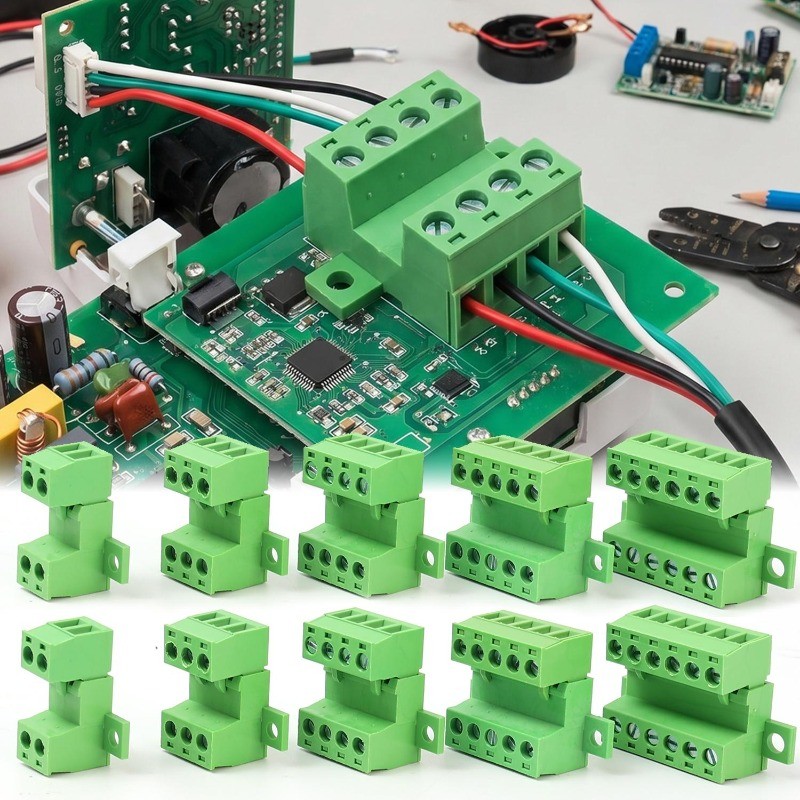 Bloco Terminal Plug-in De 10-2 Unidades 5.08 Mm-De Encaixe Sem Solda-Conector De Fio De Montagem Em Painel PCB Conectáve