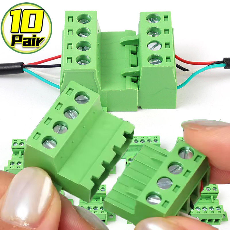 Bloco Terminal Plug-in De 10-2 Unidades 5.08 Mm-De Encaixe Sem Solda-Conector De Fio De Montagem Em Painel PCB Conectáve
