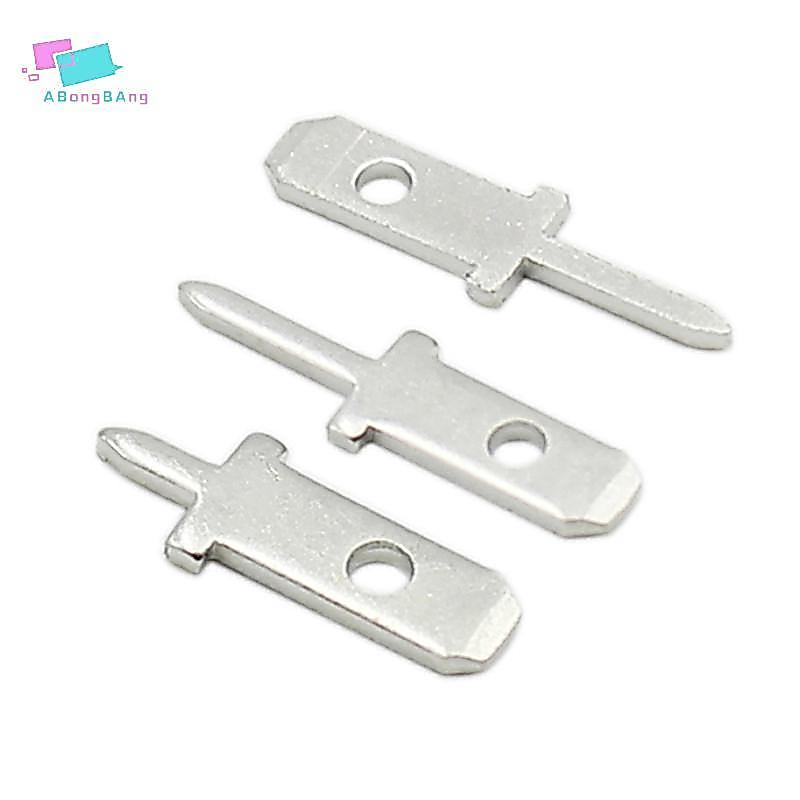 Abongbanghn 50 Peças 2.8 Inserções Plug Terminal De Mola PCB Talão De Solda Thiness 0.8mm Uma Perna , Folha De Soldagem