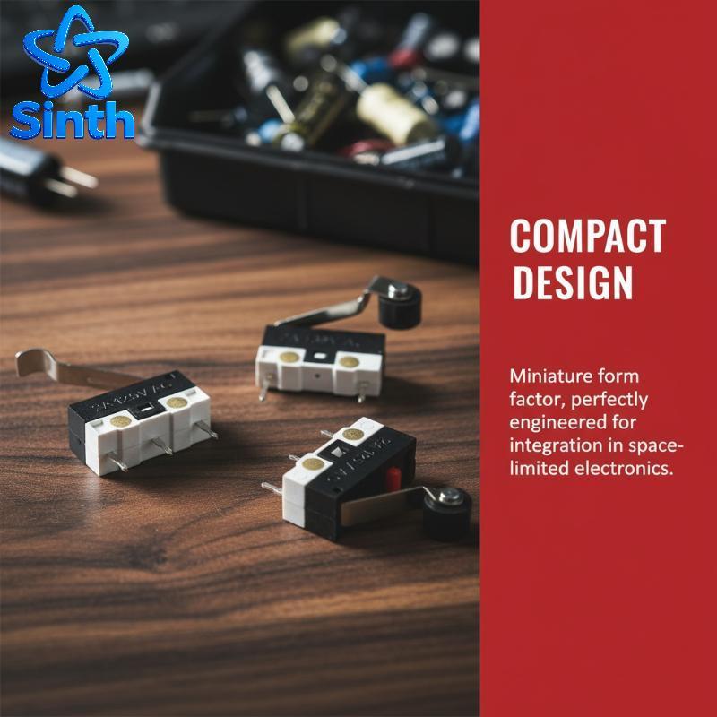 Sinth Micro Interruptor De Limite 20 Peças 3 Pinos SPDT NO NC 1A 125V Alavanca De Rolo Terminais PCB Para De Impressora