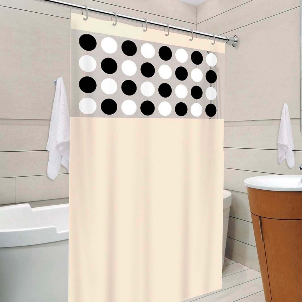 Cortina Box Banheiro Antimofo Bege Premium Qualidade Original Profissional Top Durável Resistente Prático Moderno