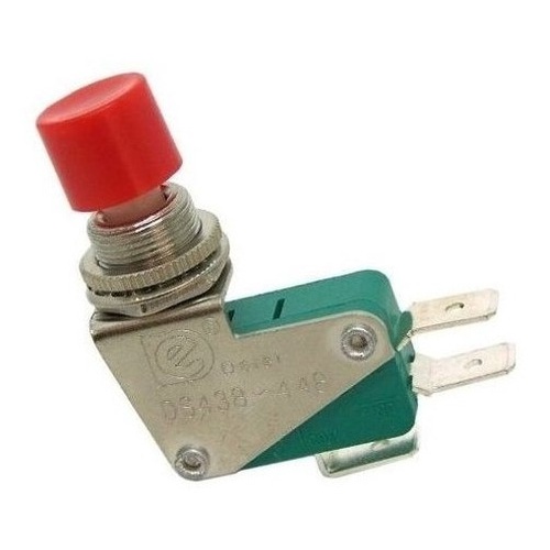 20 X  Chave Botão Micro Switch Ds438 Na S/ Trava Vermelha