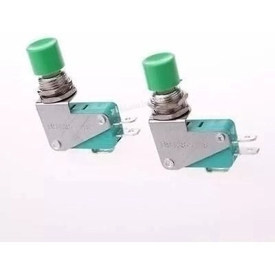 20 Peça - Chave Botão Micro Switch Ds438 Na Sem Trava Verde