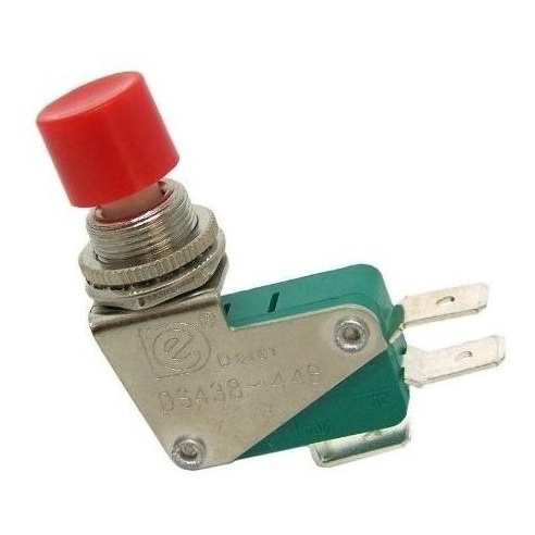 5 X  Chave Botão Micro Switch Ds438 Na S/ Trava Vermelha