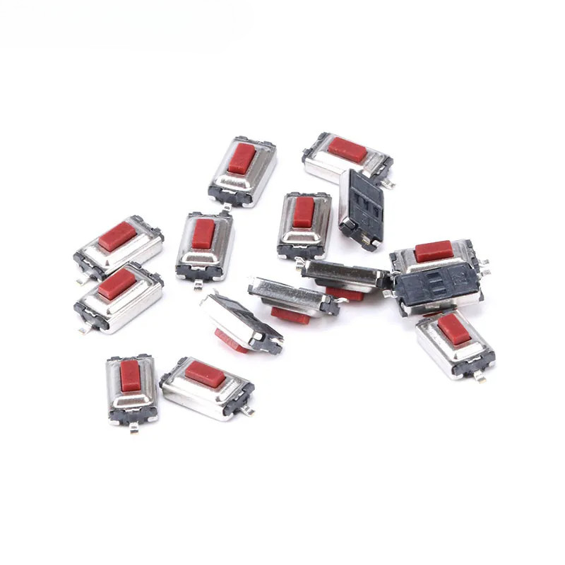 50 Pcs 3x6x2.5 Mm Micro Interruptor Botão Vermelho Tátil 3 * 6 * 2.5 SMD
