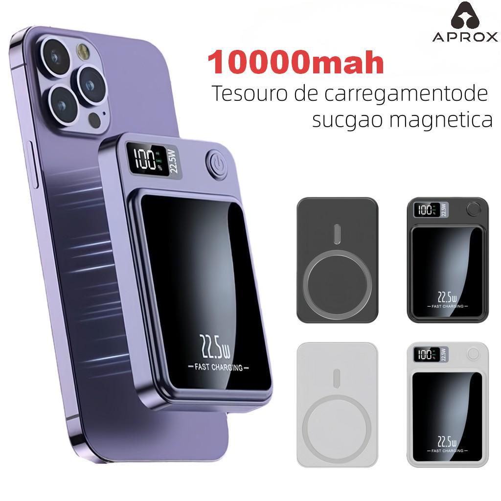 Carregador Portátil Para Iphone Indução Magsafe Powerbank 10000 mAh Battery Pack-APROX