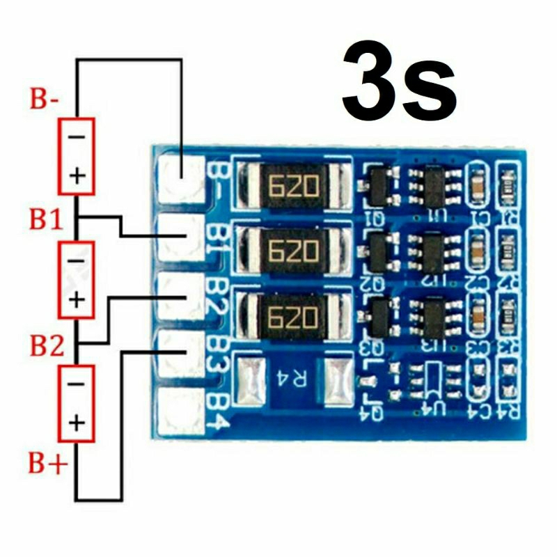 Placa de balanceamento equilibrio  3 s 12 volts 18650 bateria 12 volts som bob packs